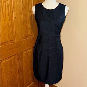 Elegant Denim Look Calvin Klein Starburst Sleeveless Dress 2
